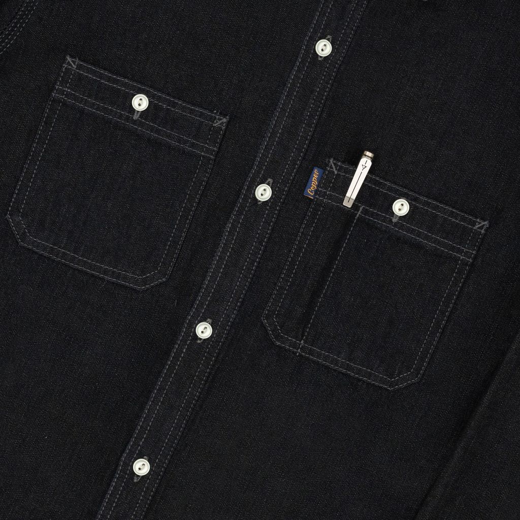 10 Oz - Black - One Washed - Denim Shirt / Tay dài