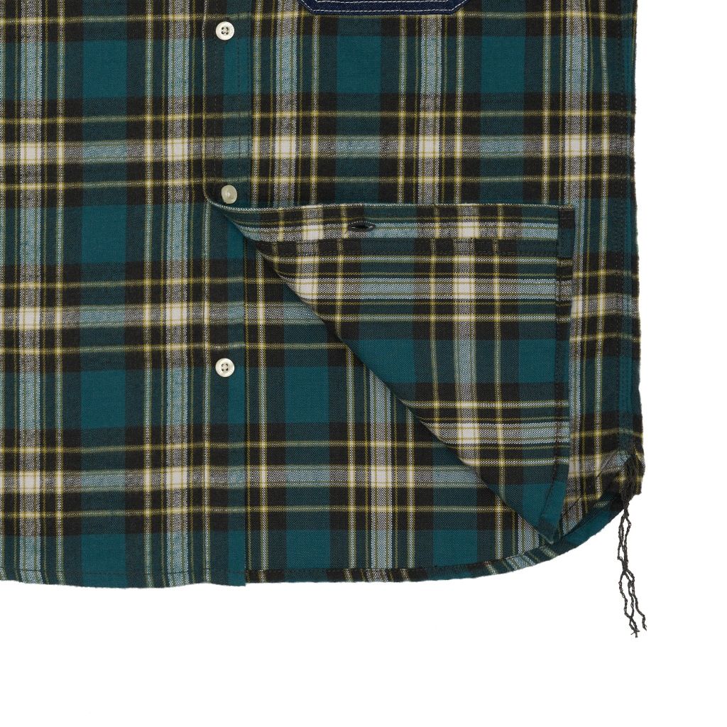 Indigo Green Checked Flannel Shirt