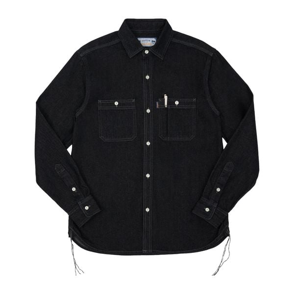  10 Oz - Black - One Washed - Denim Shirt / Tay dài 