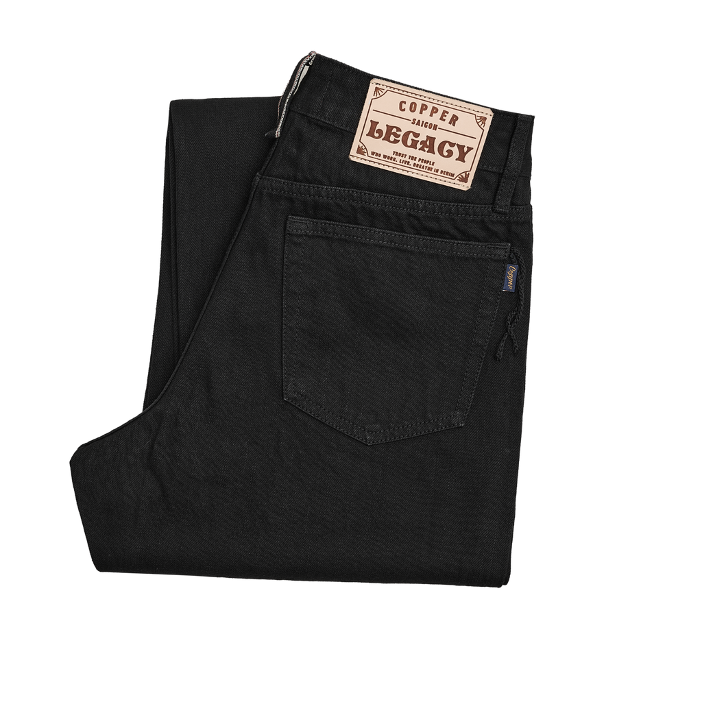 Straight  - 15 Oz - All Black - One Washed Selvedge Denim Pants