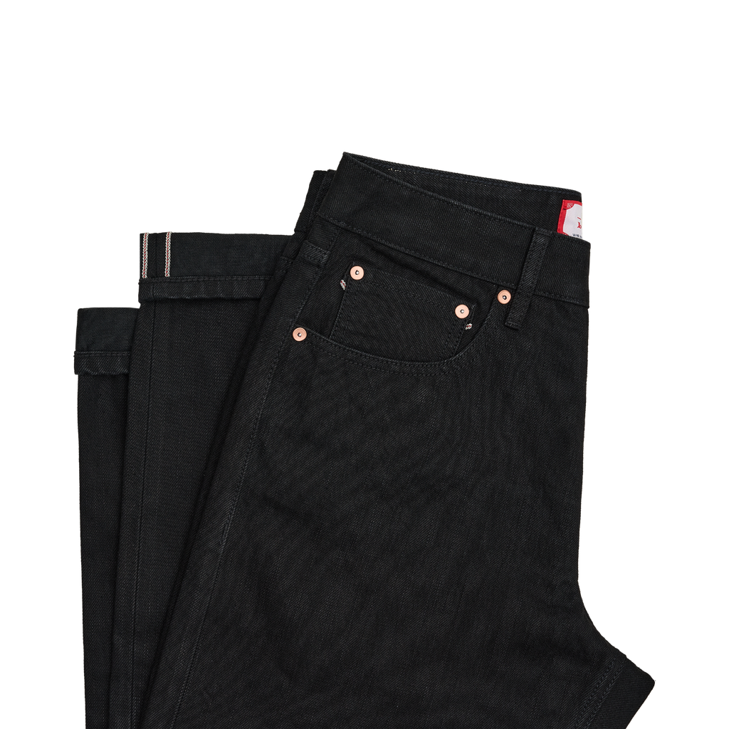 Straight  - 15 Oz - All Black - One Washed Selvedge Denim Pants