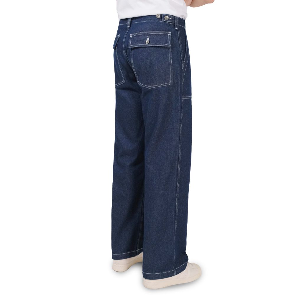 Military Indigo Blue Denim / Relax Pants