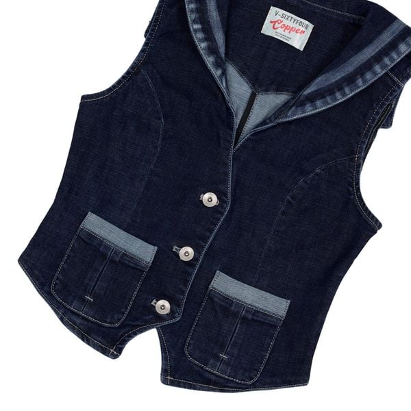  [NỮ - COPPER x V-64] / Gile Women's - 11 Oz - Mid Blue - Washed Ghile Denim 