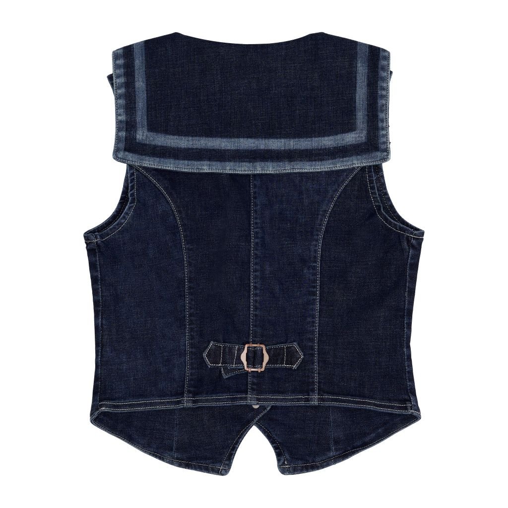 [NỮ - COPPER x V-64] / Gile Women's - 11 Oz - Mid Blue - Washed Ghile Denim