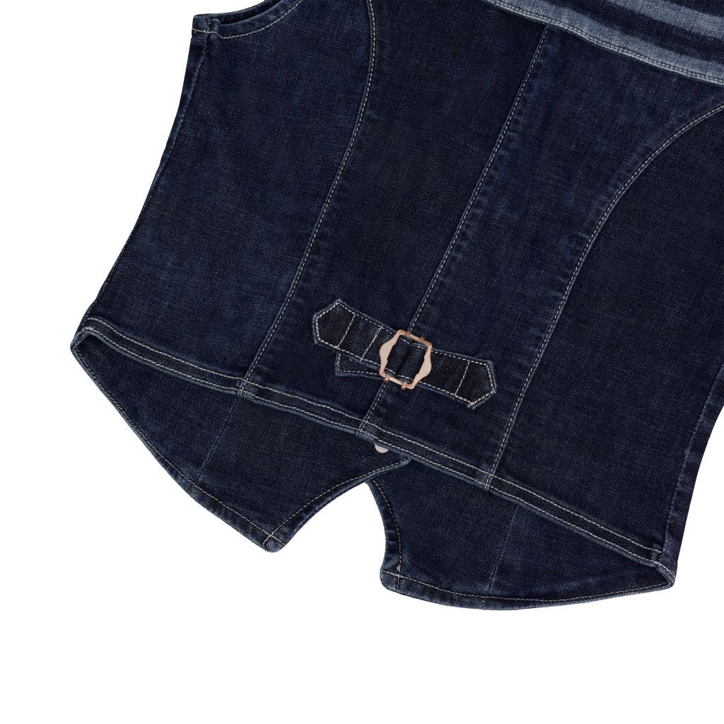 [NỮ - COPPER x V-64] / Gile Women's - 11 Oz - Mid Blue - Washed Ghile Denim