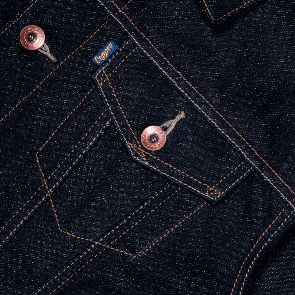 KURABO 19oz Type 3 Prime Blue Raw Selvedge Denim / Regular Jacket / Japanese Fabric