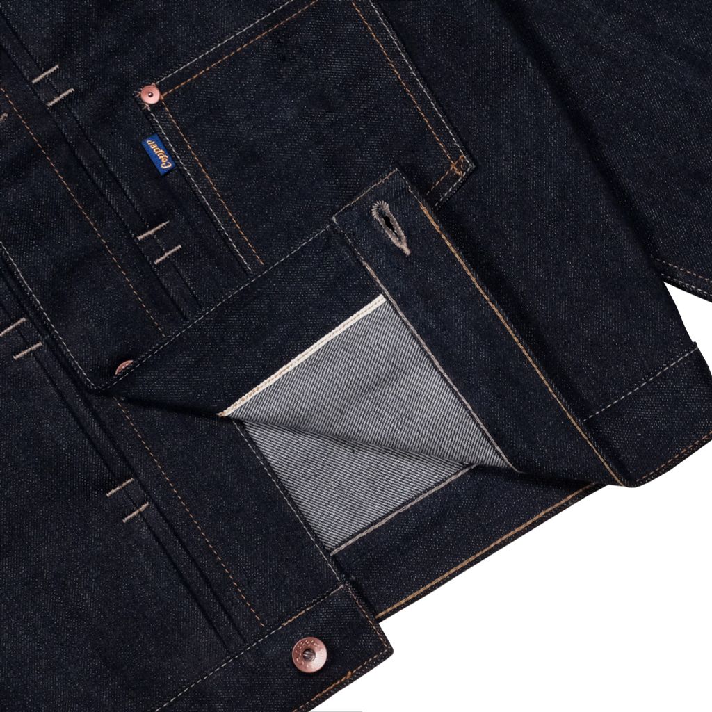 KURABO 19oz Type 1 Prime Blue Raw Selvedge Denim / Regular Jacket / Japanese Fabric