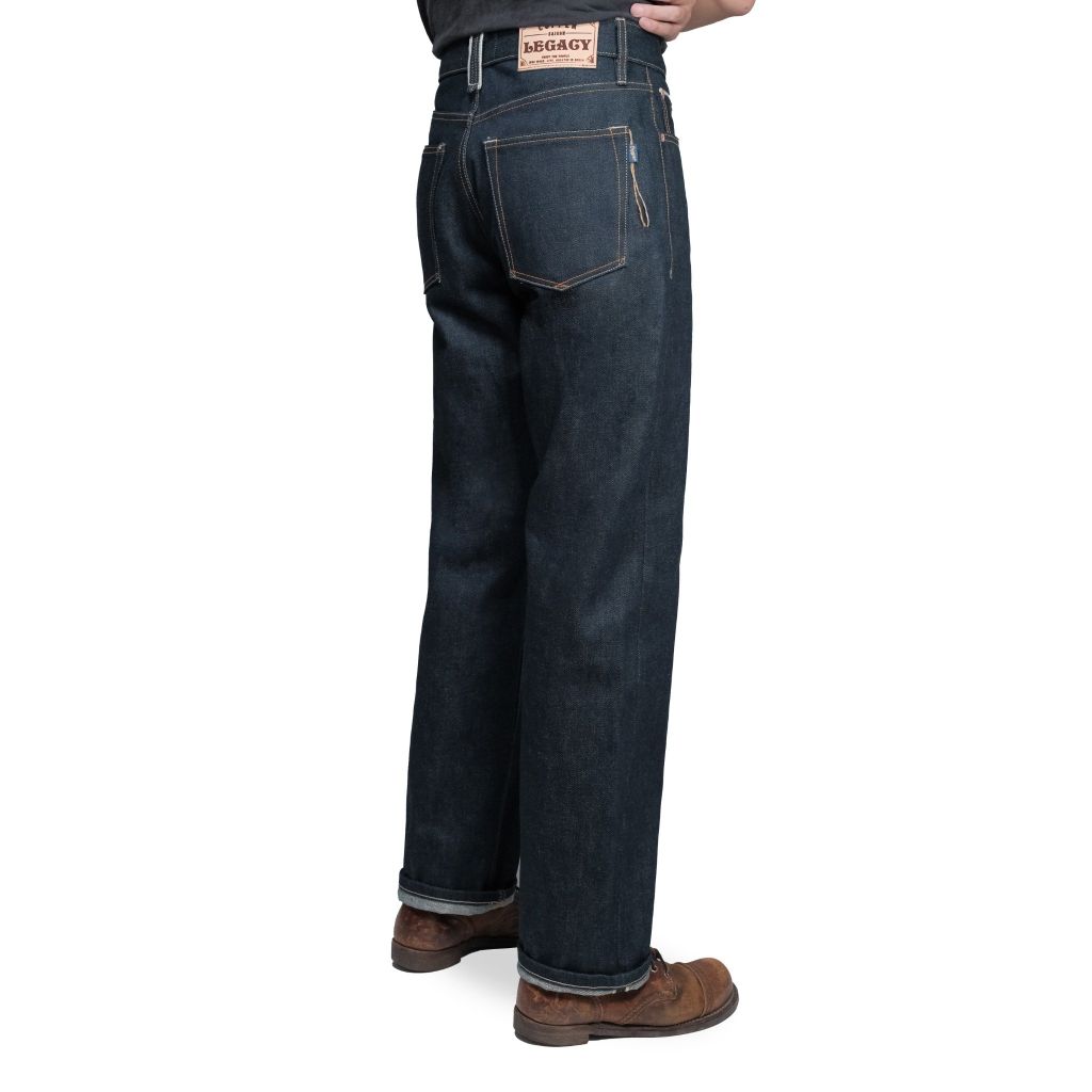 Straight - KURABO 19 Oz - Prime Blue - Raw Selvedge Denim - Silver Button - Japanese Fabric