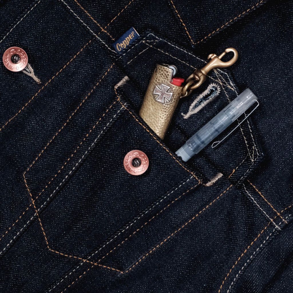KURABO 19oz Type 3 Prime Blue Raw Selvedge Denim / Regular Jacket / Japanese Fabric