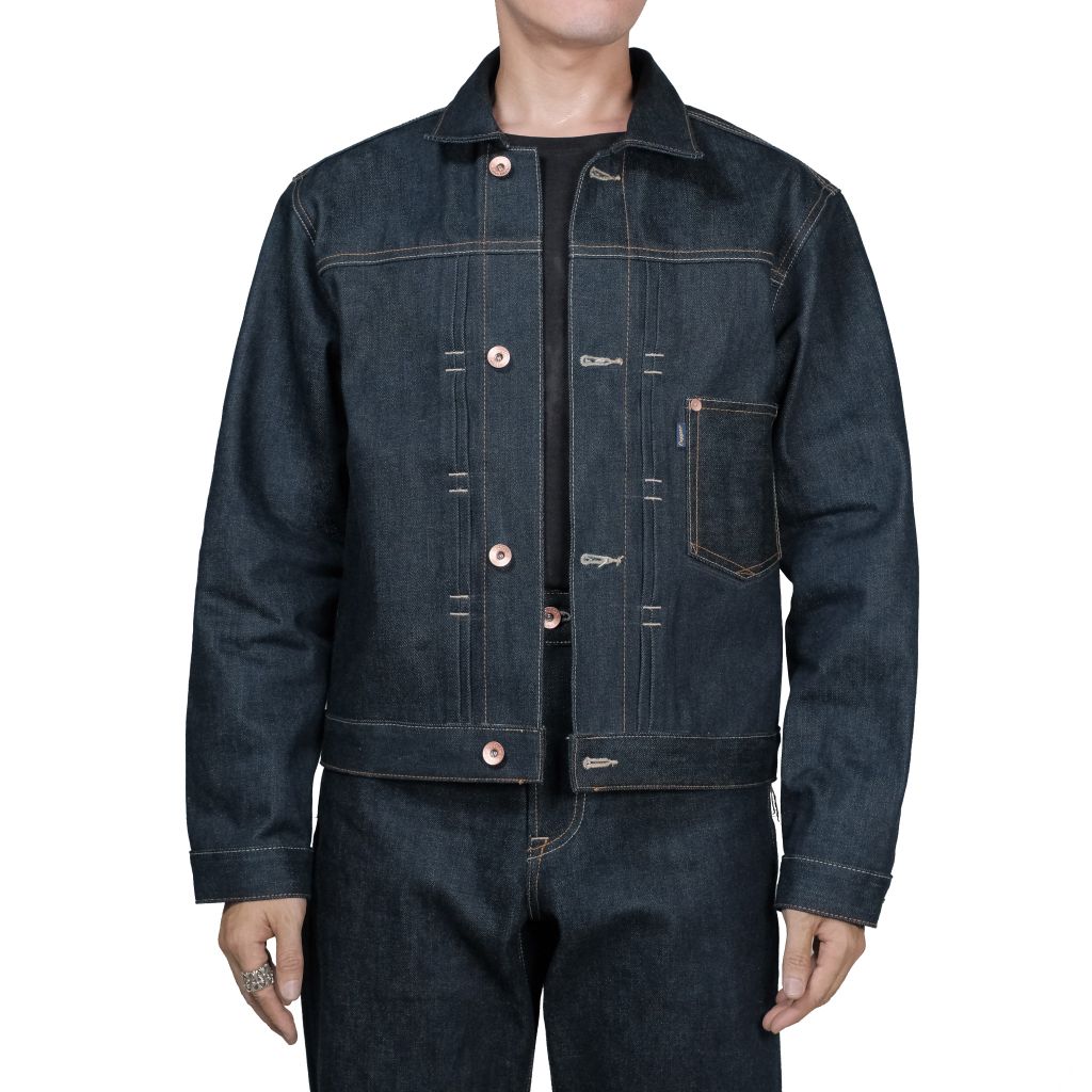 KURABO 19oz Type 1 Prime Blue Raw Selvedge Denim / Regular Jacket / Japanese Fabric