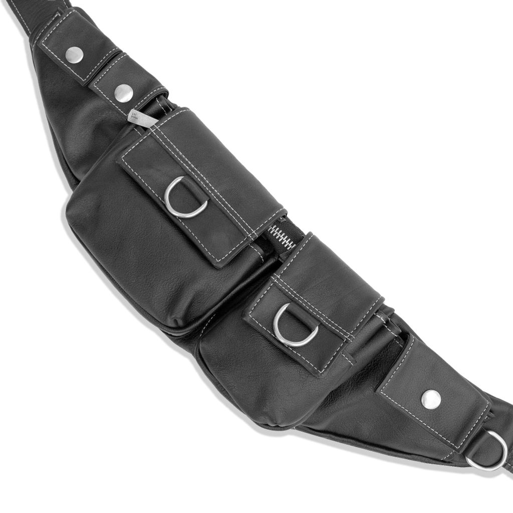 LEATHER WAIST BAG - BLACK