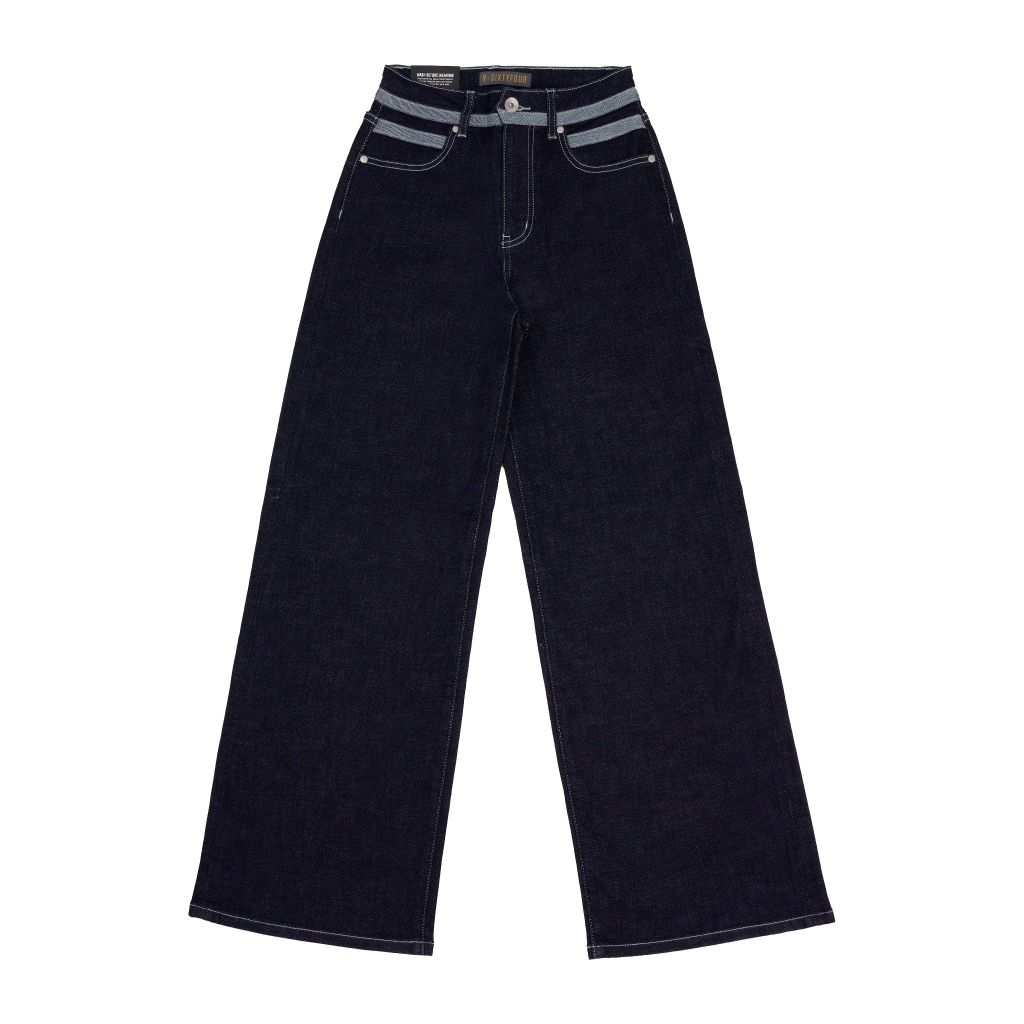 [NỮ - COPPER x V-64] Relax - 11 Oz - Mid Blue - Washed Denim / Women's Pants