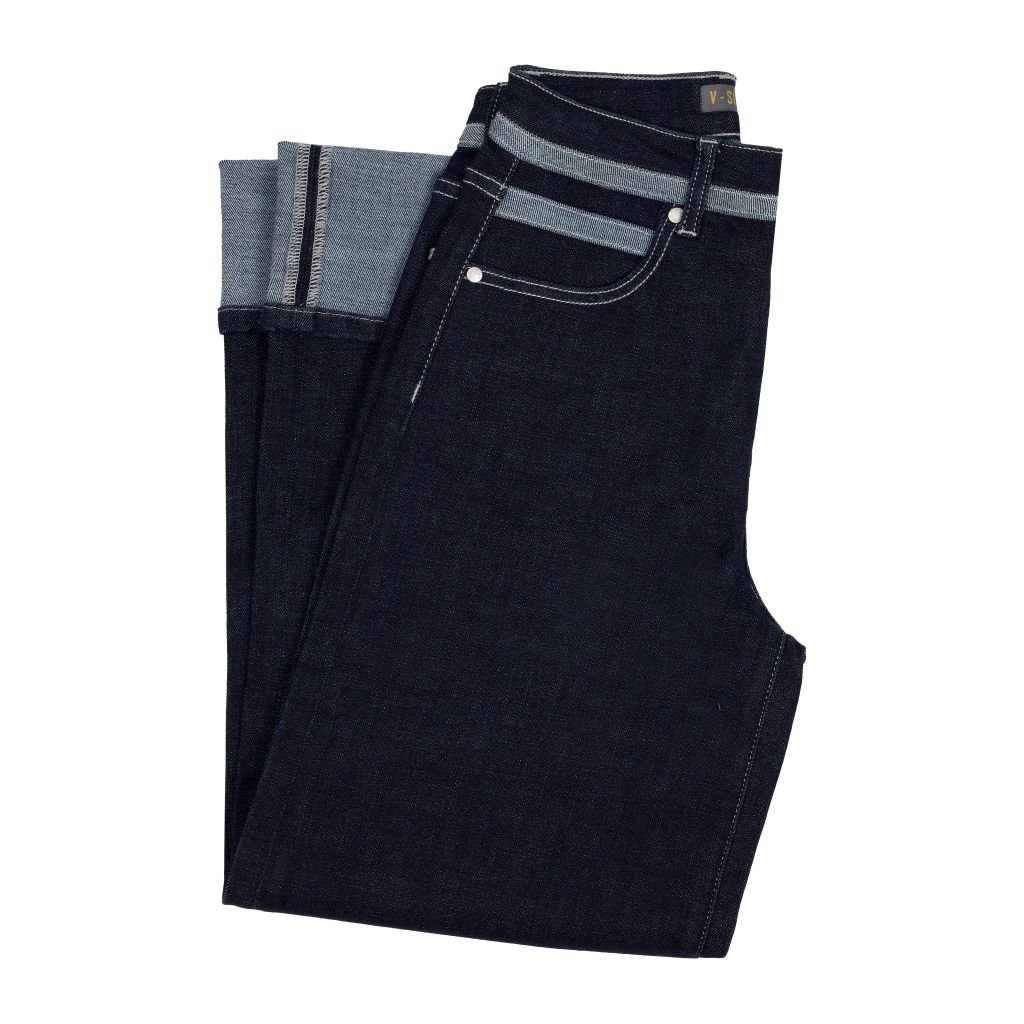 [NỮ - COPPER x V-64] Relax - 11 Oz - Mid Blue - Washed Denim / Women's Pants