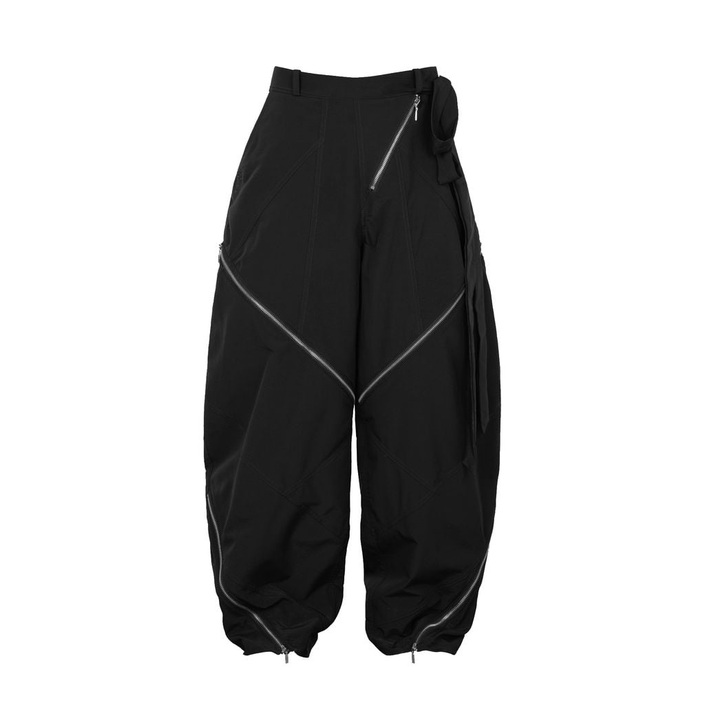  TSUN Quần Dài Thiết Kế Phối 6 Dây Kéo Kim Loại Cao Cấp - Metal Zipper Parachute Pants - Black 