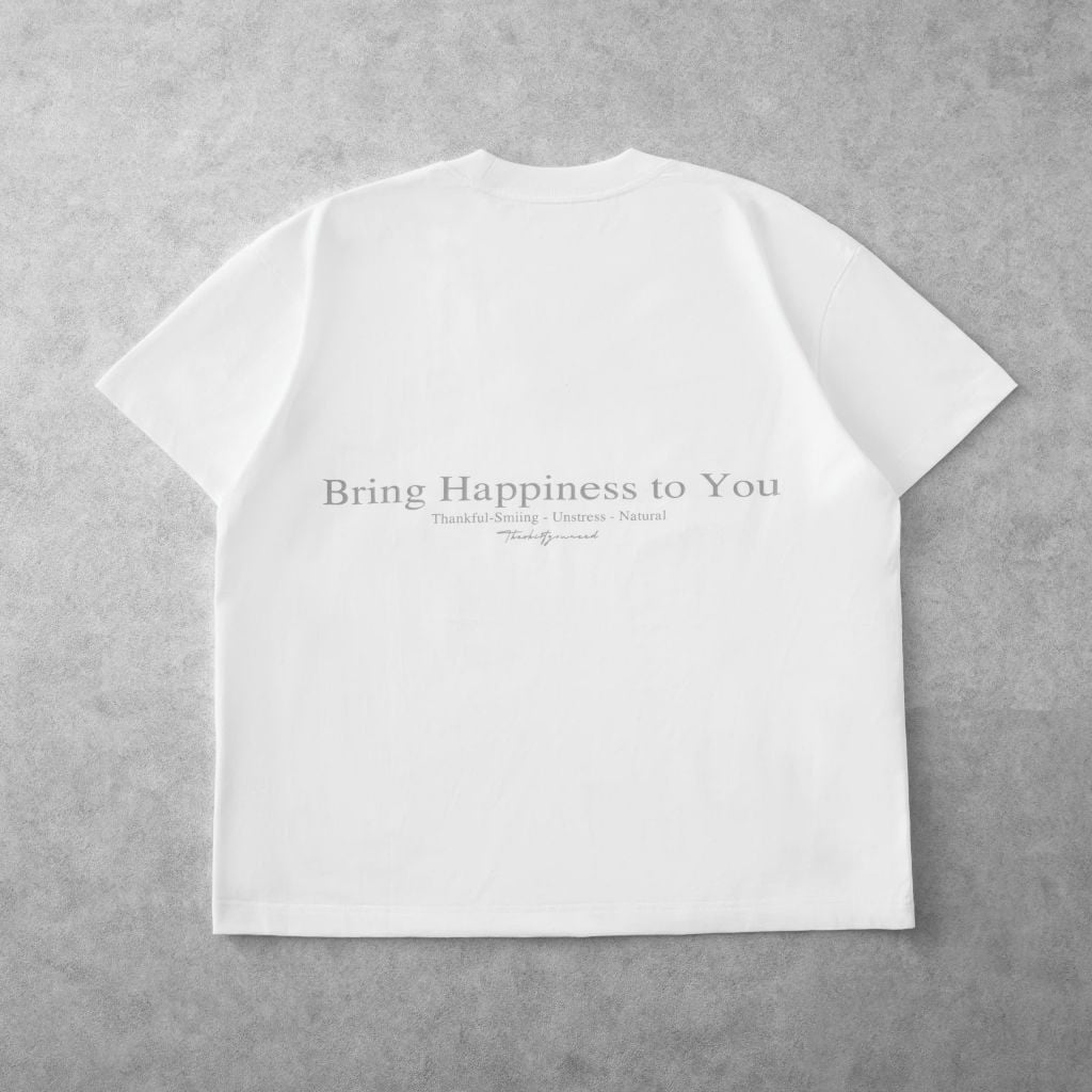  TSUN Green Woo Hug Cat Tee - White 