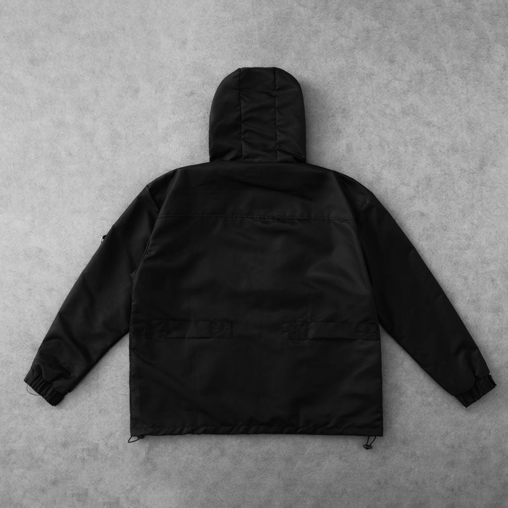  TSUN Áo Khoác Dù Đen Phối Kim Loại - Windbreaker Jacket - Black 