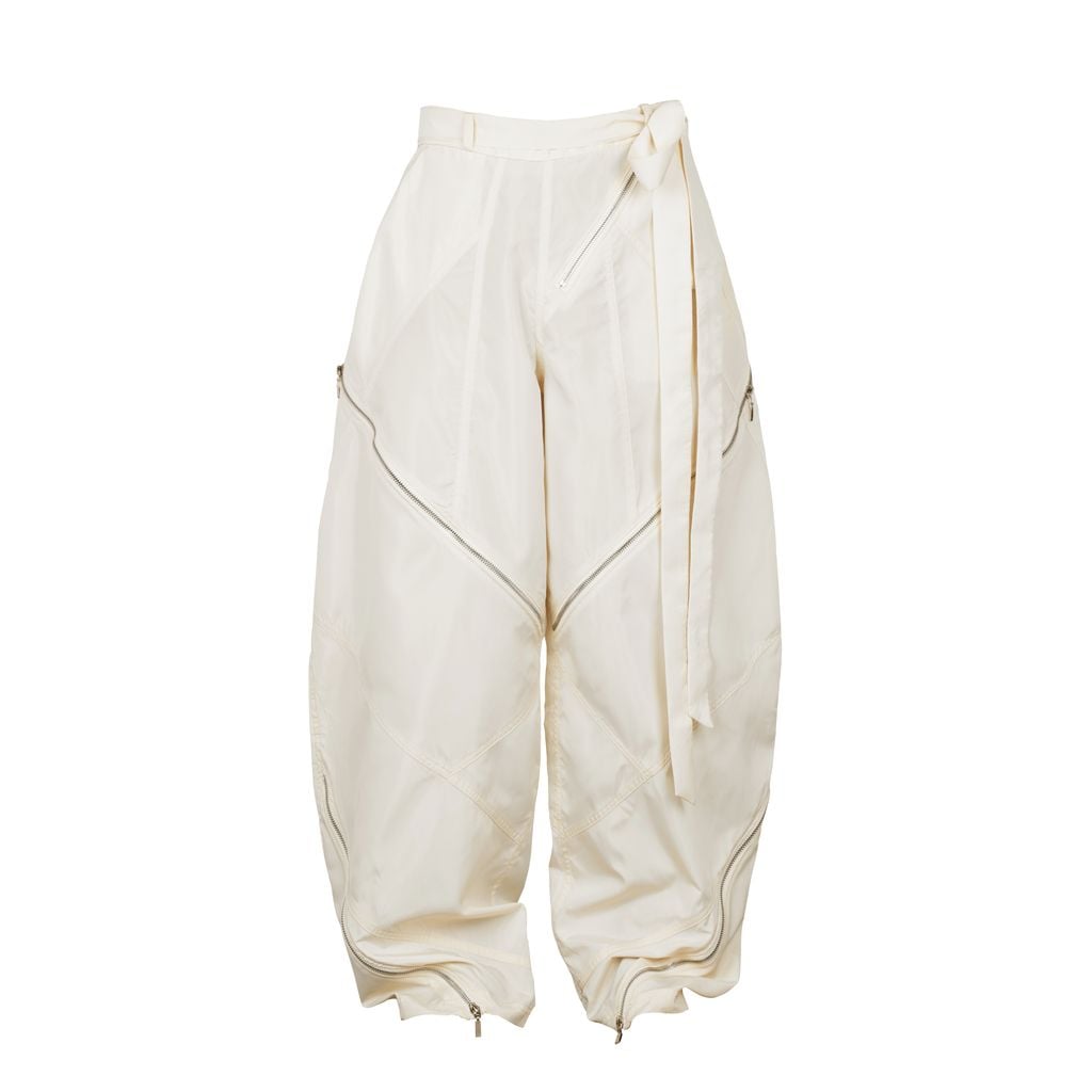 TSUN Quần Dài Thiết Kế Phối 6 Dây Kéo Kim Loại Cao Cấp - Metal Zipper Parachute Pants - Cream 