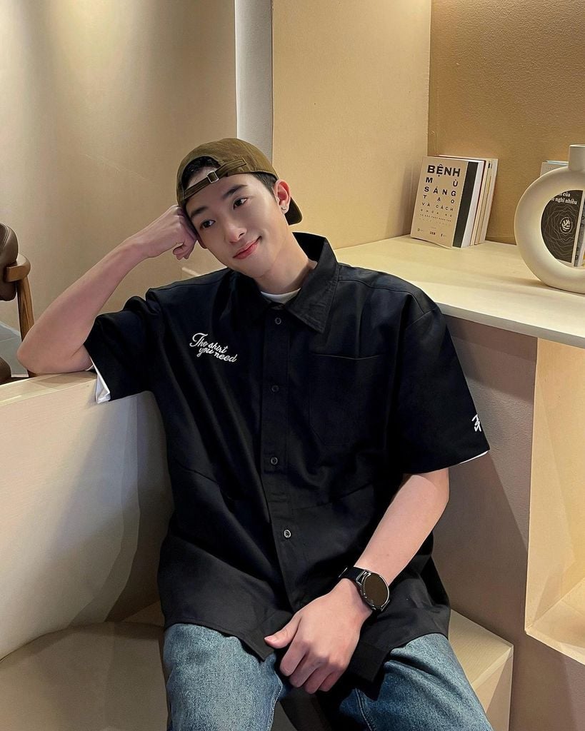  TSUN Oversize Shirt - Black 