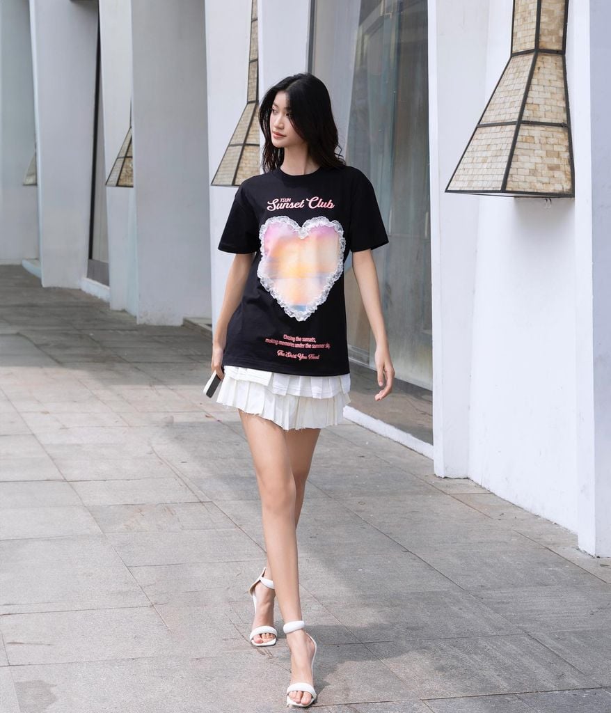  TSUN Sunset Love Tee - Black 