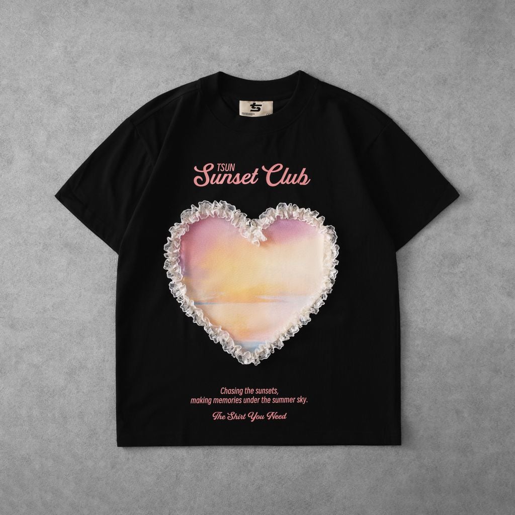  TSUN Sunset Love Tee - Black 