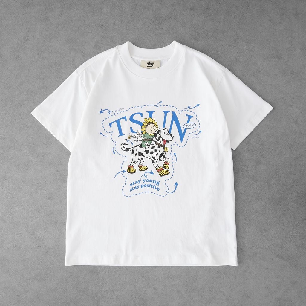  TSUN Dalmatian Tee - White 