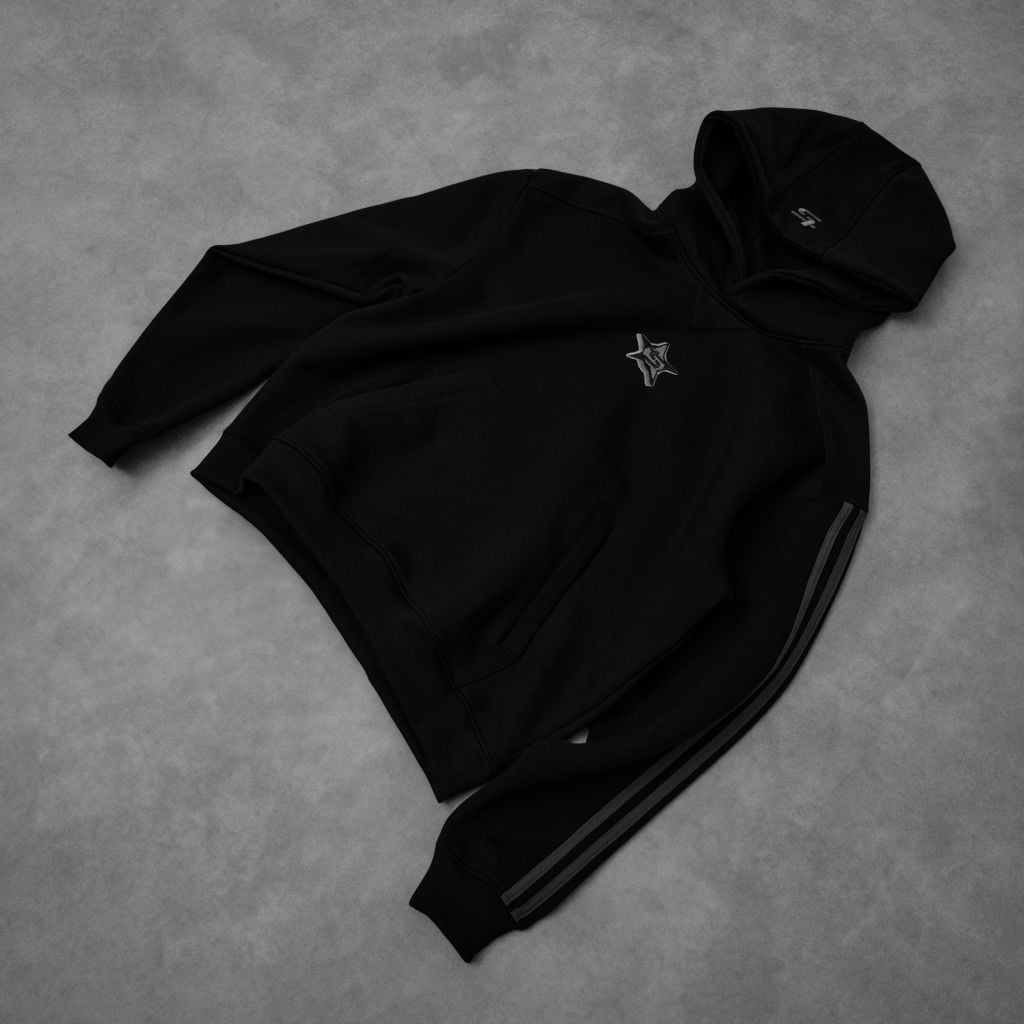  TSUN Dual Line Hoodie - Black 