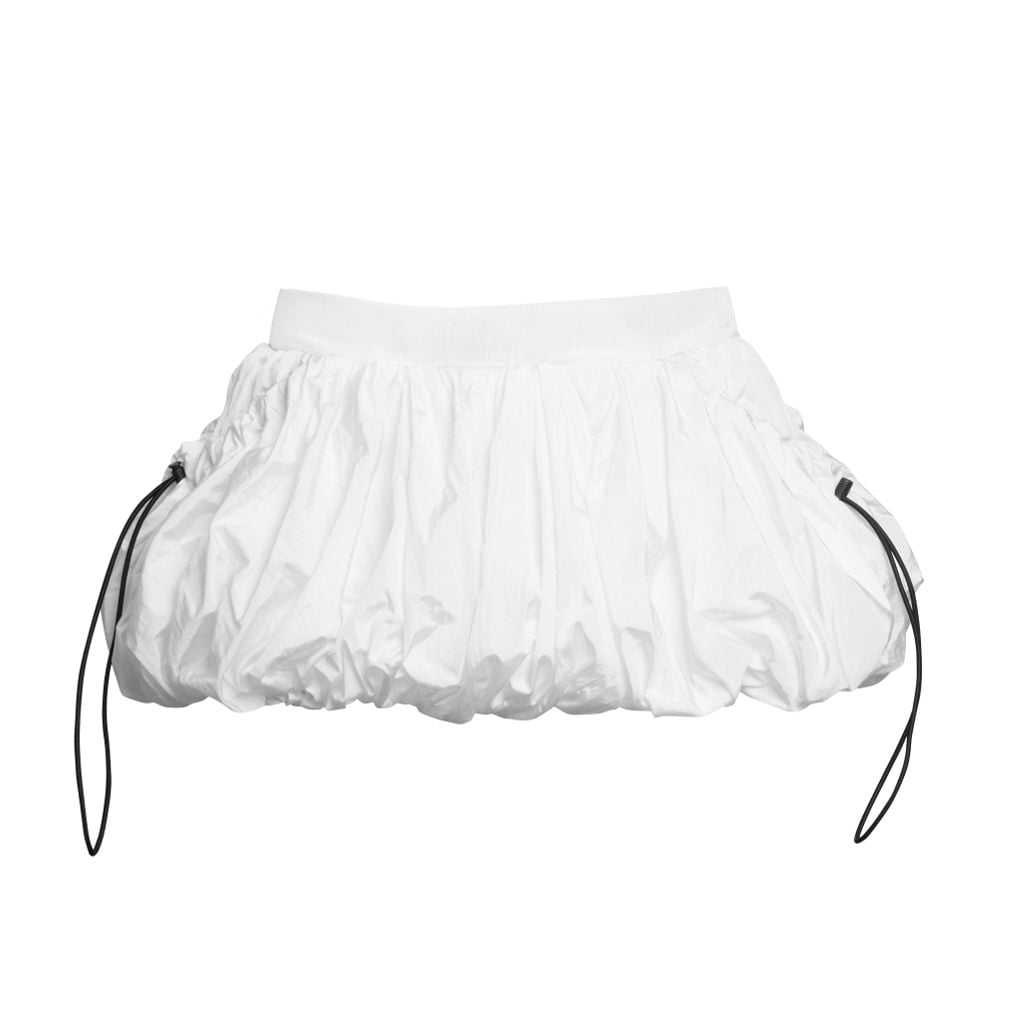  TSUN Váy Quần Dù Dáng Bí Màu Trắng - Bubble Mini Skirt - White 