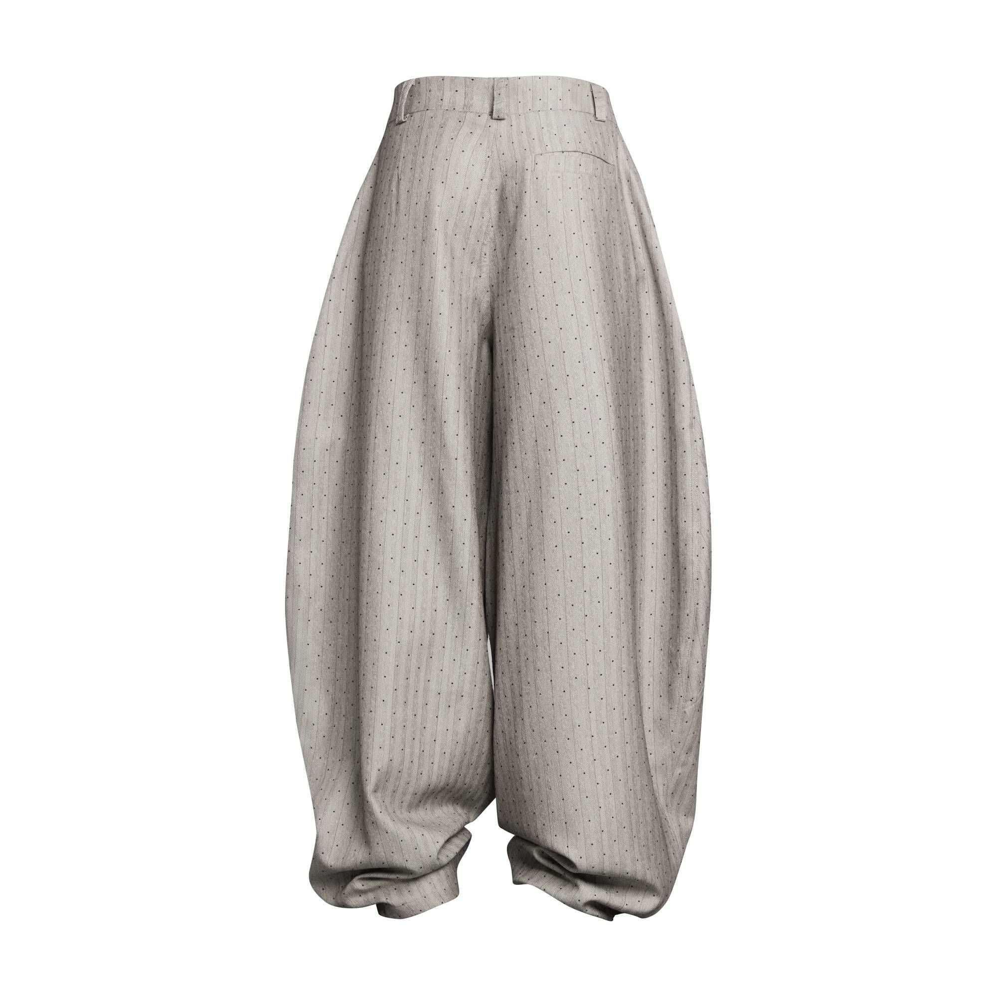  TSUN Rhinestones Wide Pleated Pants - Beige - Quần Tây Dáng Rộng Đính Đá 