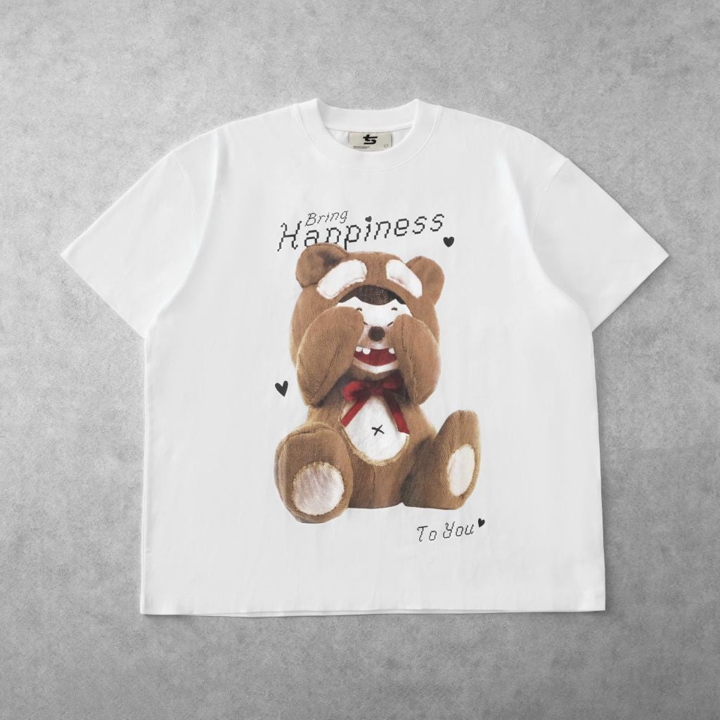  TSUN Shy Teddy Woo Tee - White 
