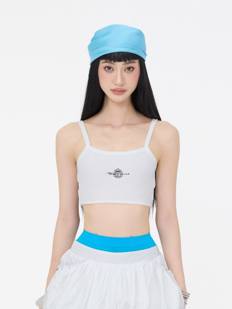  TSUN Woo Logo Bra Croptop - White 