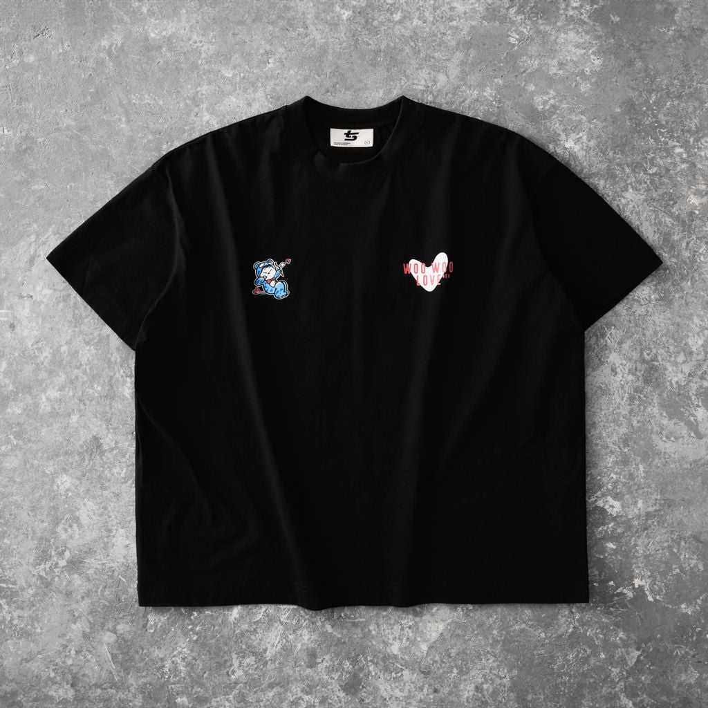  TSUN Love Her Teddy Tee - Black 