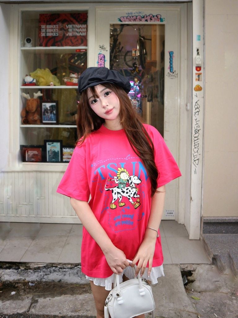  TSUN Dalmatian Tee - Pink 
