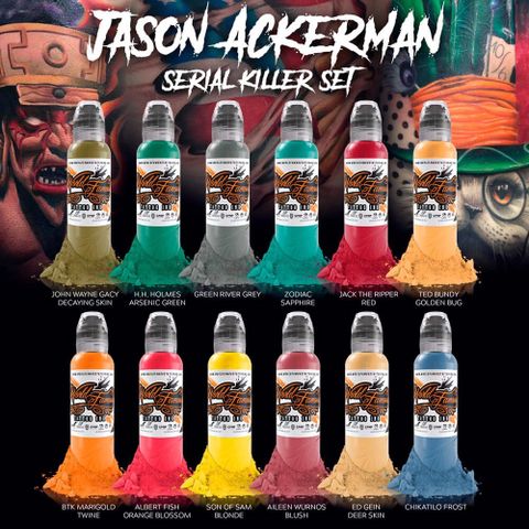 JASON ACKERMAN SERIAL KILLER SET 12 COLOR