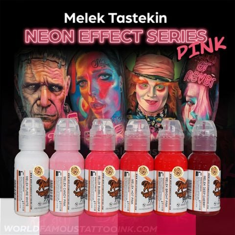Melek Tastekin Pink Neon Effect Series Set 6 Màu
