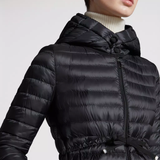  Áo Mangto MONCLER BARBEL Dáng Dài Nữ Mùa Đông Có Mủ - Thắt Lưng Thời Trang Chống Thấm Nước 