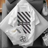  Áo thun tay ngắn unisex OFF-WHITE Áo phông tay ngắn nam nữ 100% cotton siêu thoáng mát 