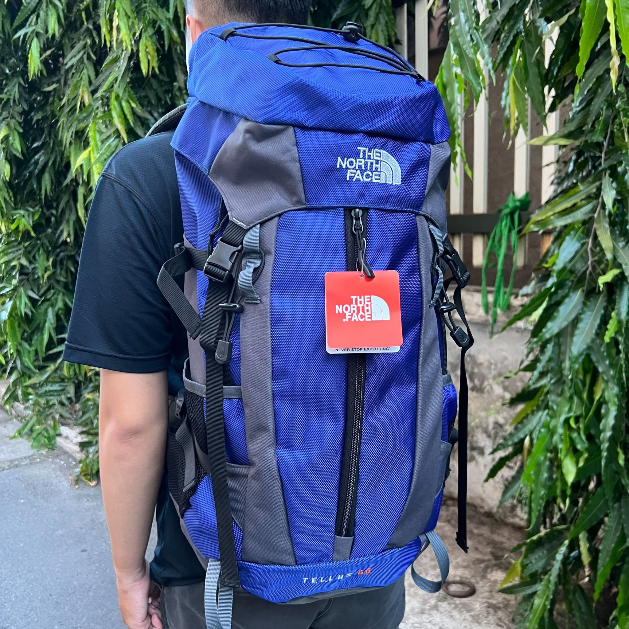  Balo du lịch thể thao leo núi The North Face Tellus 55 Backpack Trekking phượt nam nữ có khung trợ lực chống nước tốt 