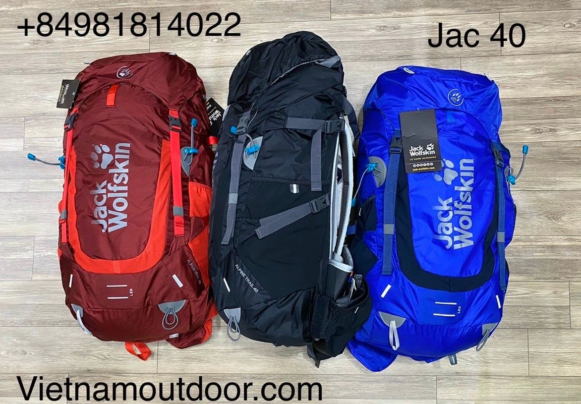  ⚡️ [ HÀNG XUẤT DƯ ]  Balo Jack wolskin alpine trail 40L model 2021 - Balo phượt - Balo du lịch 