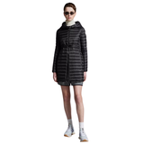 Áo Mangto MONCLER BARBEL Dáng Dài Nữ Mùa Đông Có Mủ - Thắt Lưng Thời Trang Chống Thấm Nước 