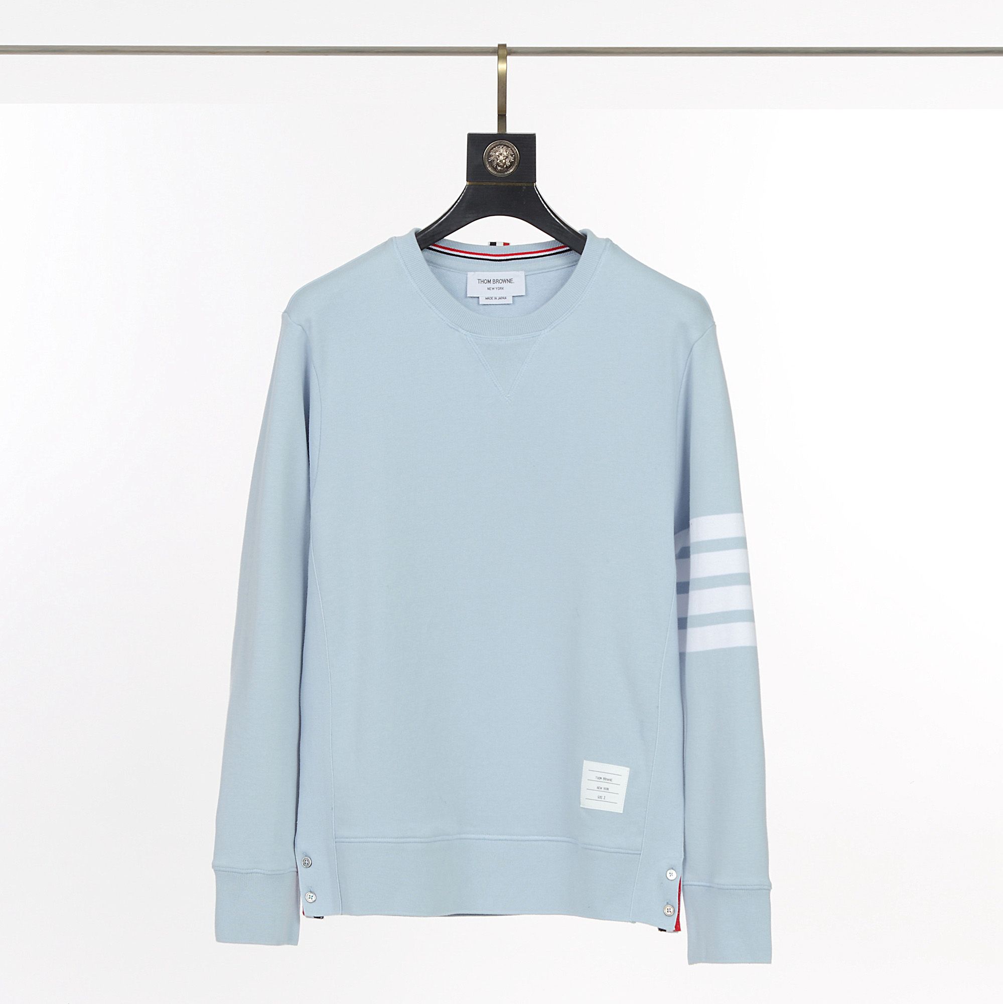  Áo Sweater nam nữ form rộng dáng Unisex Thom Browne 015 chất liệu len bông thiết kế tay áo kẻ 4 sọc cao cấp 