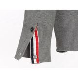  Áo thun tay dài nam nữ form slim fit Thom Browne 4-Bar 20216 Sweater chất vải len bông thiết kế tay áo kẻ sọc cao cấp 