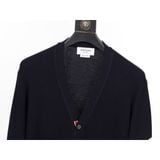  Áo khoác cổ tim Cardigan nam nữ dệt kim Thom Browne 4-Bar 20235 chất vải nhung tăm cao cấp thiết kế tay áo kẻ sọc 