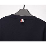  Áo khoác Cardigan nam nữ dệt kim Thom Browne 8835 chất vải len da thiết kế tay áo kẻ vạch cổ áo tim cực sang trọng 