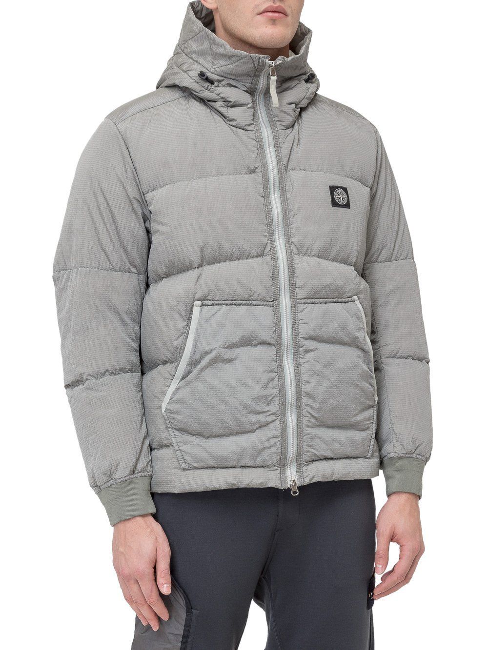 Stone island nylon metal watro hooded down jacket online