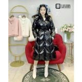  Áo khoác phao măng tô nữ cổ lông MONCLER Fulmarus Long Down dáng dài chất liệu lông vũ giữ nhiệt siêu ấm 