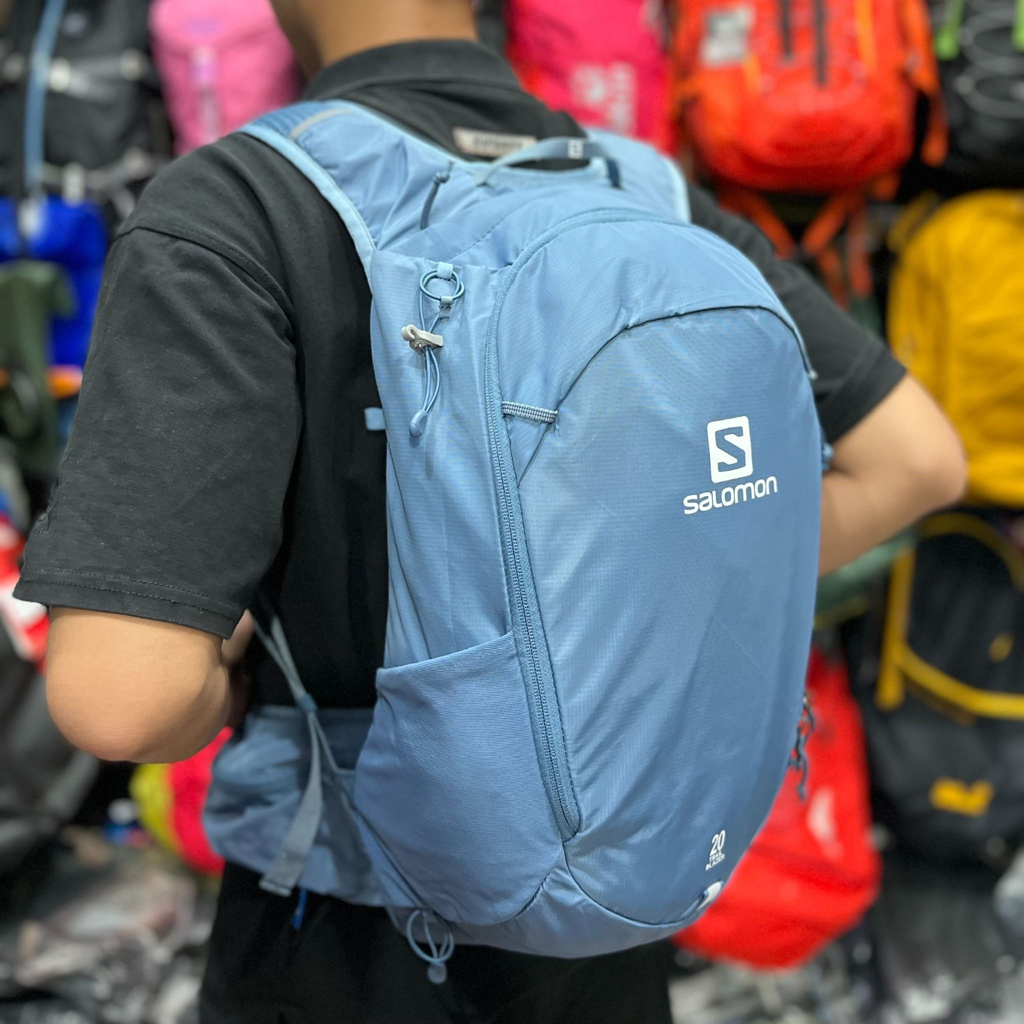  Balo du lịch, phượt, trekking, đi bộ đường dài Salomon Trail Blazer 20 Backpack Hiking nam nữ đi phượt có thể gấp gọn 