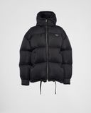  Áo Khoác Giữ Nhiệt PRADA BLACK RE-NYLON HOODED DOWN JACKET 