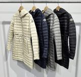  Áo Mangto MONCLER BARBEL Dáng Dài Nữ Mùa Đông Có Mủ - Thắt Lưng Thời Trang Chống Thấm Nước 