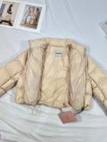  Áo Khoác Phao - Thời Trang Nữ Miu Miu Cropped nylon Down Coat Mùa Đông Chống Thấm Nước 