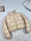  Áo Khoác Phao - Thời Trang Nữ Miu Miu Cropped nylon Down Coat Mùa Đông Chống Thấm Nước 